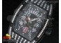 RM 007 Lady PVD Diamonds White Inner Bezel Black Dial on Black Rubber Strap 6T51