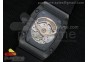 RM 007 Lady PVD Diamonds White Inner Bezel Black Dial on Black Rubber Strap 6T51