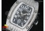 RM 007 Lady SS Diamonds White Inner Bezel Black Dial on Black Rubber Strap 6T51