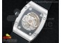 RM 007 Lady SS Diamonds White Inner Bezel Black Dial on Black Rubber Strap 6T51