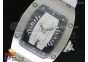 RM 007 Lady SS Diamonds Dial SS Case on White Rubber Strap 6T51