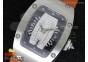 RM 007 Lady SS Diamonds Dial SS Case on Orange Rubber Strap 6T51