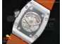 RM 007 Lady SS Diamonds Dial SS Case on Orange Rubber Strap 6T51