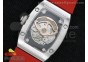 RM 007 Lady SS Diamonds Dial SS Case on Red Rubber Strap 6T51