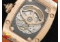 RM 007 Lady RG Full Paved Orange Crystal Case Diamonds Dial on Orange Rubber Strap 6T51