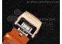 RM 007 Lady RG Full Paved Orange Crystal Case Diamonds Dial on Orange Rubber Strap 6T51