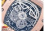 RM011 RG Chronograph RG Case KVF 1:1 Best Edition Crystal Skeleton Dial on Black Rubber Strap A7750