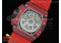 RM11-03 Chrono PVD Red Plastic Bezel and Caseback Skeleton Dial on Red Rubber Strap A7750