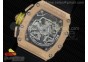 RM11-03 RG Chrono Black Inner Bezel Skeleton Dial on Black Rubber Strap A7750