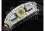 RM11-03 SS Chrono Black Inner Bezel Skeleton Dial on Black Rubber Strap A7750