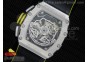 RM11-03 SS Chrono Black Inner Bezel Skeleton Dial on Yellow Nylon Strap A7750