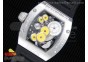 RM018 ‘Hommage a Boucheron’ SS Yellow Skeleton Dial on Black Rubber Strap 6T51