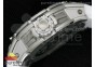 RM028 47mm RMF SS Black Skeleton Dial on White Rubber Strap A7750