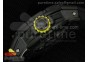 RM028 47mm RMF PVD Yellow Black Skeleton Dial on Black Rubber Strap A7750