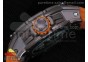 RM028 47mm RMF PVD Orange Skeleton Dial on Orange Rubber Strap A7750