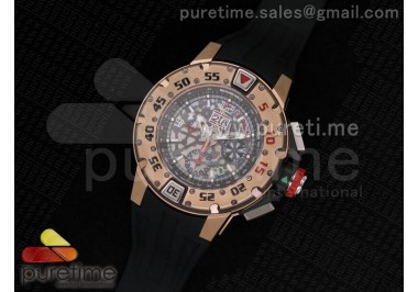 RM032 47mm RG Skeleton Dial on Black Rubber Strap A7750