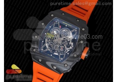 RM035-02 Rafael Nadal Forge Carbon Titanium Case KVF Best Edition Skeleton Dial Orange on Orange Rubber Strap MIYOTA8215