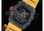 RM035-02 Rafael Nadal Forge Carbon Titanium Case KVF Best Edition Skeleton Dial Red on Yellow Rubber Strap MIYOTA8215