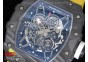 RM035-02 Rafael Nadal Forge Carbon Titanium Case KVF Best Edition Skeleton Dial White on Yellow Rubber Strap MIYOTA8215