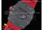 RM035-02 Rafael Nadal Forged Carbon Caseback KVF Best Edition Skeleton Dial Red on Red Rubber Strap MIYOTA8215 V2