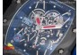 RM035-02 PSG Football Club Forged Carbon Caseback KVF Best Edition Skeleton Dial on Black Racing Rubber Strap MIYOTA8215 V2