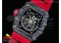 RM035-02 Rafael Nadal Forge Carbon Titanium Case KVF Best Edition Skeleton Dial Red on Red Rubber Strap MIYOTA8215 V2