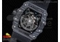 RM035-02 Rafael Nadal Forge Carbon Titanium Case KVF Best Edition Skeleton Dial Black on Black Rubber Strap MIYOTA8215 V2