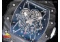 RM035-02 Rafael Nadal Forge Carbon Titanium Case KVF Best Edition Skeleton Dial White on Black Rubber Strap MIYOTA8215 V2