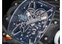 RM035-02 Rafael Nadal Forge Carbon Titanium Case KVF Best Edition Skeleton Dial White on Black Rubber Strap MIYOTA8215 V2