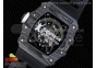 RM035-02 Rafael Nadal Forge Carbon Titanium Case KVF Best Edition Skeleton Dial White on Black Rubber Strap MIYOTA8215 V2