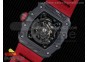 RM035-02 Rafael Nadal Forge Carbon Titanium Case KVF Best Edition Skeleton Dial Red on Red Rubber Strap MIYOTA8215