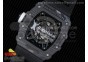 RM035-02 Rafael Nadal Forge Carbon Titanium Case KVF Best Edition Skeleton Dial White on Black Rubber Strap MIYOTA8215