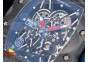 RM035-02 PSG Football Club Forged Carbon Caseback KVF Best Edition Skeleton Dial on Blue Nylon Strap MIYOTA8215