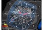 RM035-02 PSG Football Club Forged Carbon Caseback KVF Best Edition Skeleton Dial on Black Racing Rubber Strap MIYOTA8215