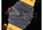 RM035-02 Rafael Nadal Forged Carbon Caseback KVF Best Edition Skeleton Dial on Yellow Rubber Strap MIYOTA8215