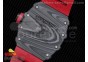 RM035-02 Rafael Nadal Forged Carbon Caseback KVF Best Edition Skeleton Dial on Red Rubber Strap MIYOTA8215