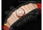 RM 036 Red RG Forge Carbon Bezel Skeleton Dial on Red Rubber Strap A23J