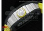 RM 036 Yellow SS Forge Carbon Bezel Skeleton Dial on Yellow Rubber Strap A23J