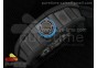 RM 036 White PVD Forge Carbon Bezel Skeleton Dial on Black Rubber Strap A23J