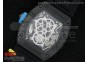 RM 036 White PVD Forge Carbon Bezel Skeleton Dial on Black Rubber Strap A23J