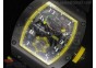 Richard Mille RM036 PVD/Yellow on Rubber Strap A23J