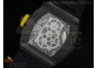 Richard Mille RM036 PVD/Yellow on Rubber Strap A23J