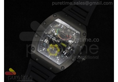 Richard Mille RM036 PVD/Black on Rubber Strap A23J