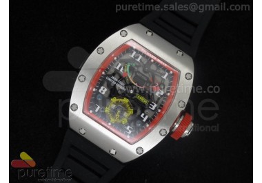 Richard Mille RM036 SS/Red on Rubber Strap A23J