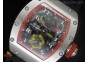 Richard Mille RM036 SS/Red on Rubber Strap A23J