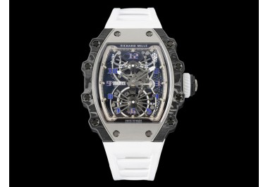 RM 021-01 Tourbillon Aerodyne on White Rubber Strap