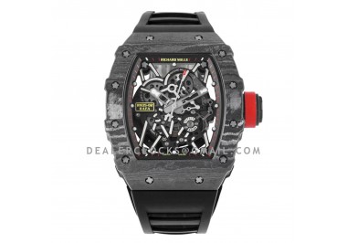 RM 035-02 Rafael Nadal NTPT Carbon on Black Rubber Strap