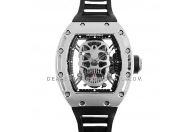 RM 052-01 Tourbillon Skull in Titanium on Black Rubber Strap