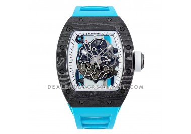 RM 055 Bubba Watson Americas Edition White Legend in NTPT on Blue Rubber Strap