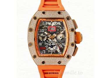 Richard Mille RM011 Men Mechanical Watch Diamond Bezel